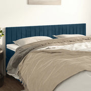 Testiera Blu Scuro 180x5x78/88 cm in Velluto 346282