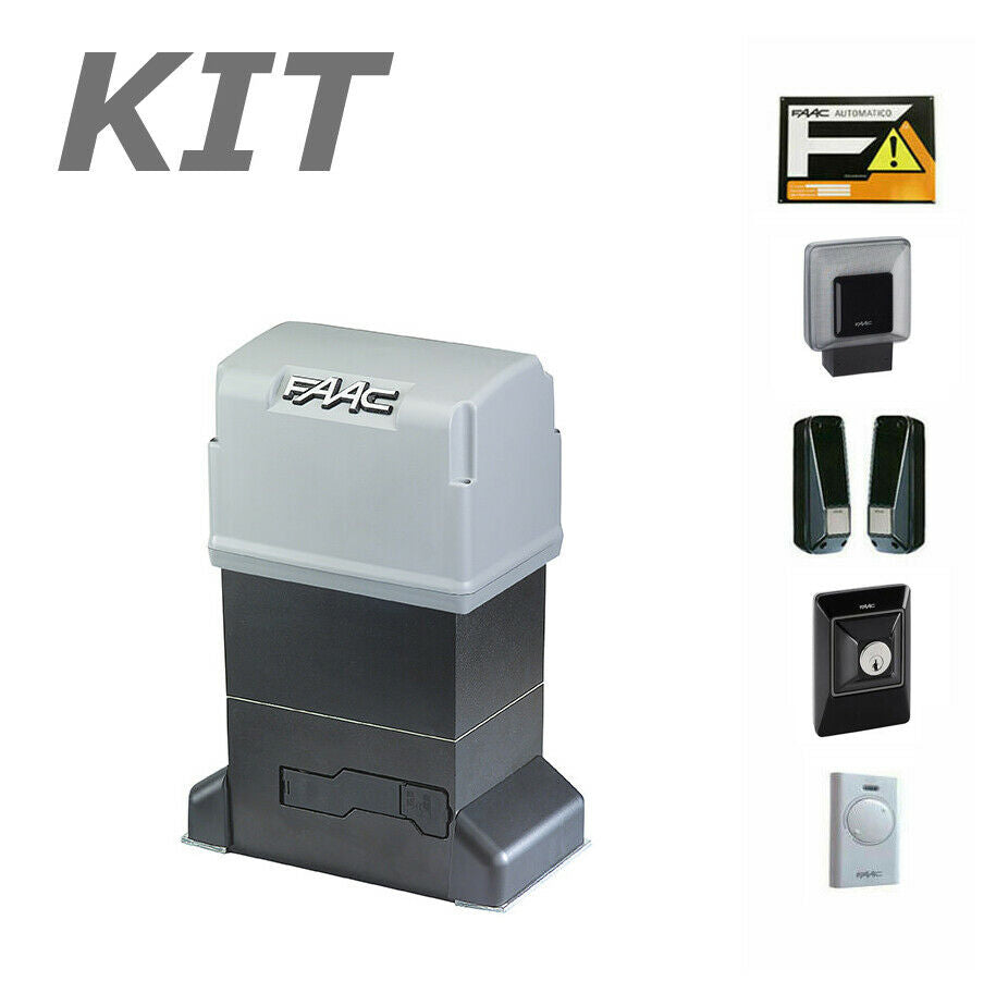 FAAC 844 E R Z16 230V KIT COMPLETO AUTOMAZIONE CANCELLO SCORREVOLE AUTOMATICO