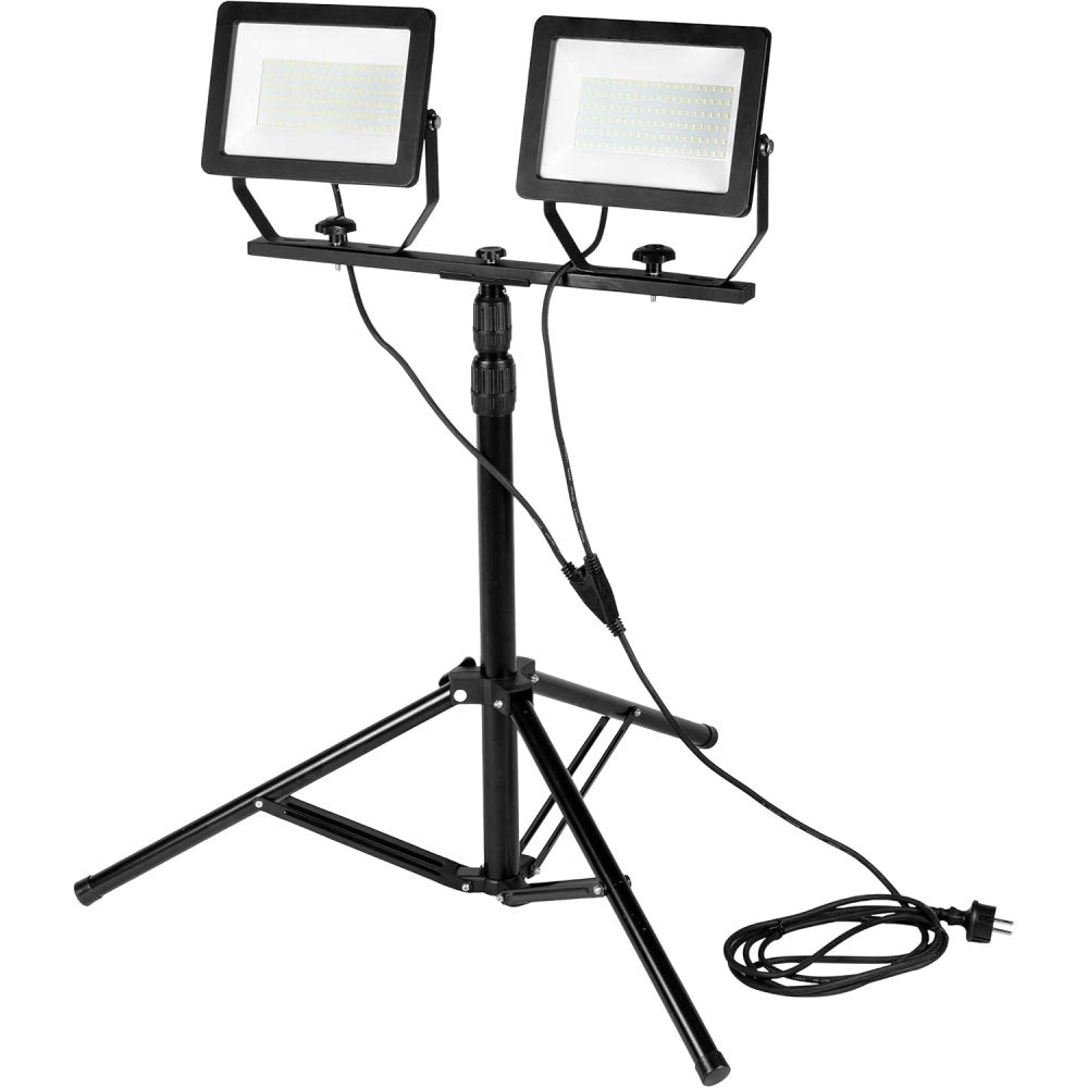 Topex 99-096 faretto doppio 2x10 100w smd led 8500lm su treppiede