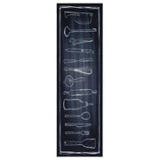Tappeto del soggiorno | Tappeto da Cucina Nero 150 x 45 cm Velluto