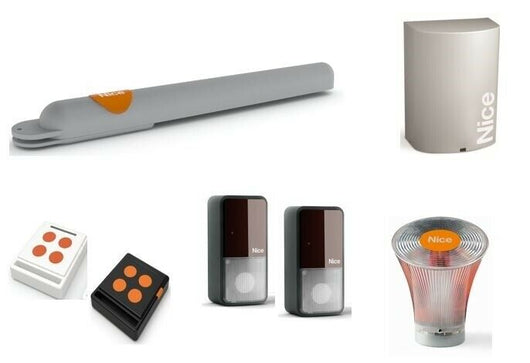 KIT AUTOMAZIONE CANCELLO 1 BATTENTE 4,5M 450KG NICE ARIA401 AUTOMATISMI GARANZIA