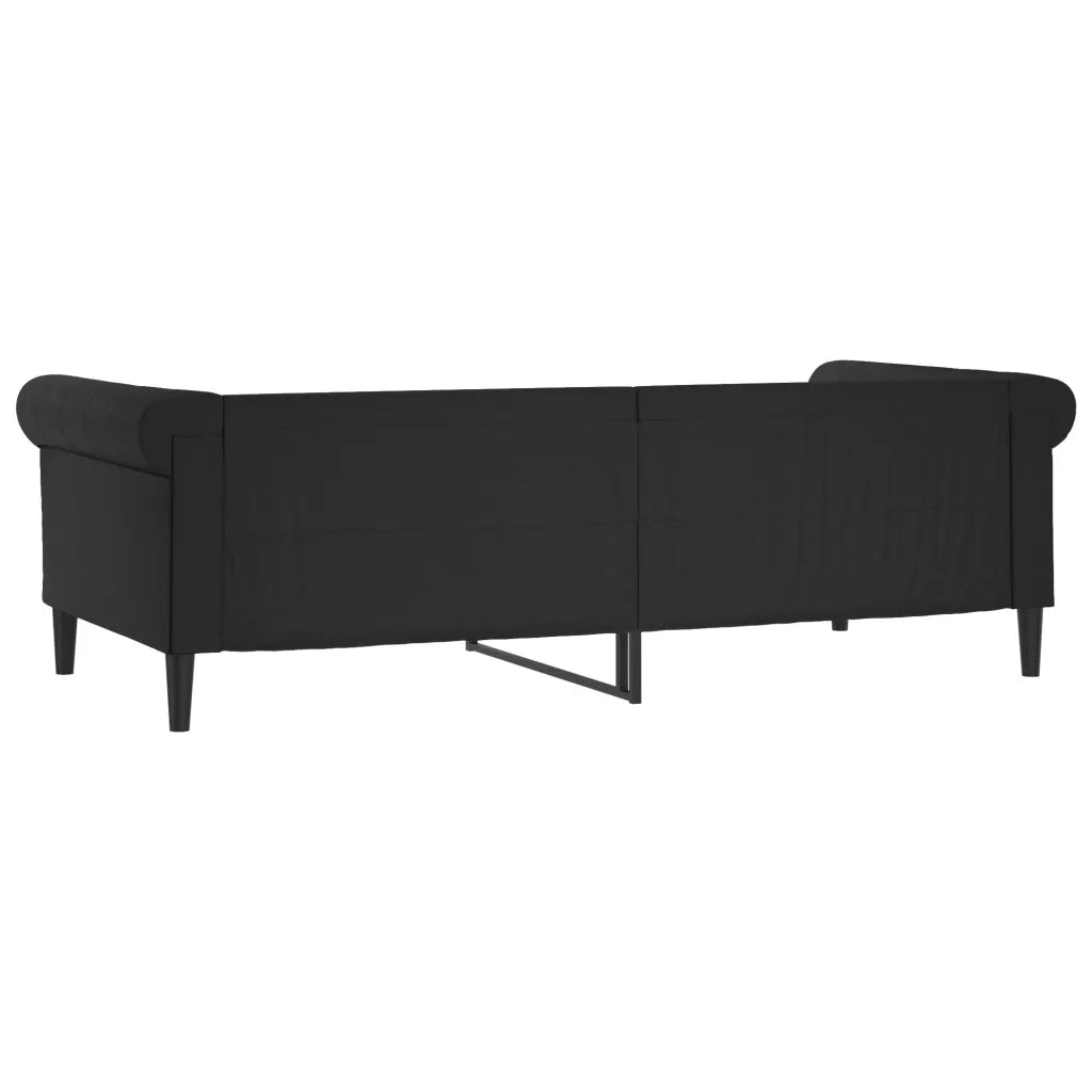 Letto da Giorno Nero 80x200 cm in Similpelle