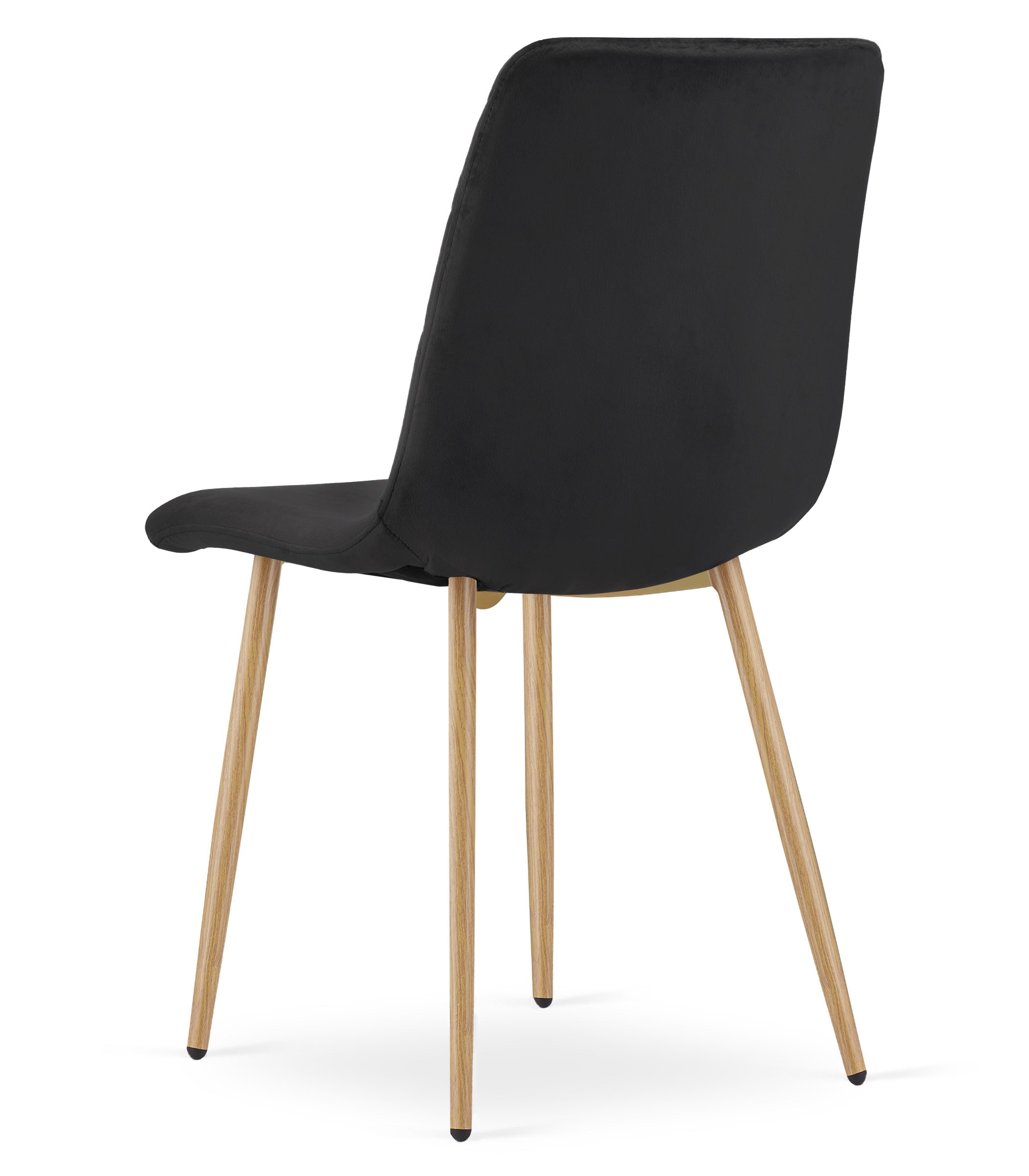 Sedia VALORA TURIN - Elegante sedia da pranzo in velluto nero x 4