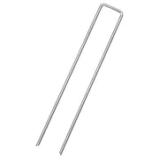 Picchetti da Terra a Forma di U 25 pz 20x4 cm in Acciaio Zincato CFW2483957