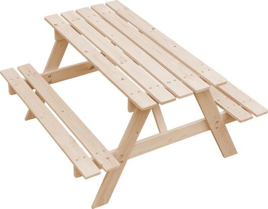Tavolo da picnic per bambini in legno L90xL90xA50 cm - Timbela M018-1