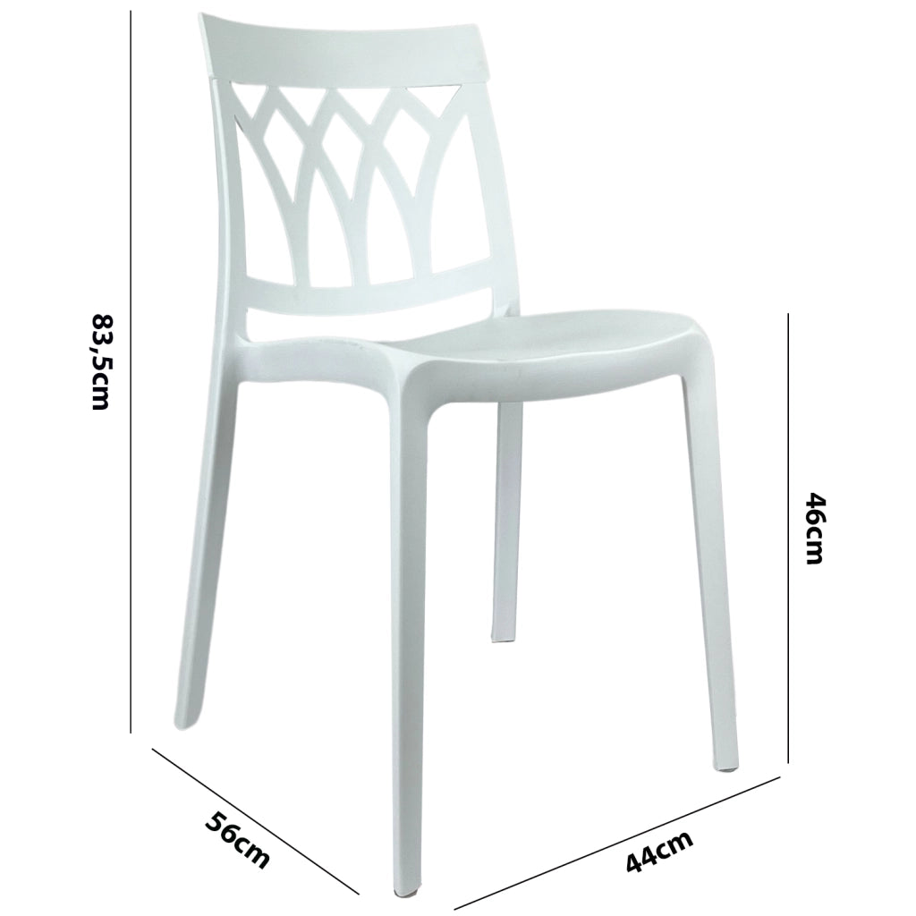 Marvin Sedia Kent Da Interno Esterno In Polipropilene e Resina Impilabile Di Design Moderne Bianco/1 Sedia