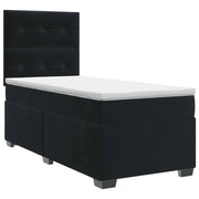 Letto box spring con materasso Nero 90 x 190 cm Velluto 3453550