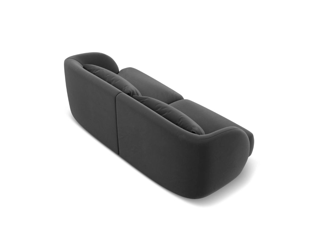 Cosmopolitan Design - Divano "Tulum" 2 posti in velluto grigio 