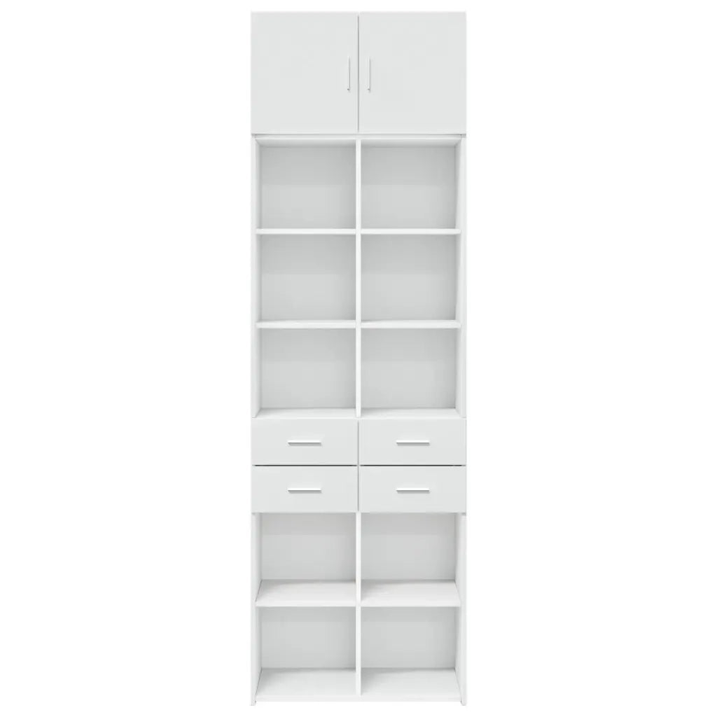 Mobile Portaoggetti Bianco 70x42,5x225 cm in Truciolato 3281336