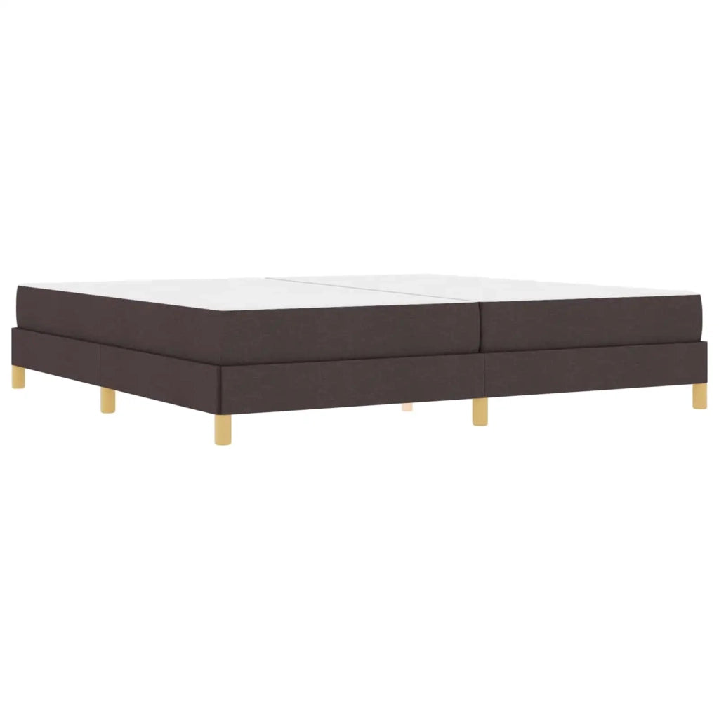 Letto a molle con materasso Marrone Scuro 200 x 200 cm Tessuto 3398594