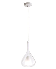 Lampadario a sospensione Lila a Led in metallo e vetro borosilicato trasparente 3481-40-241 Fabas Luce