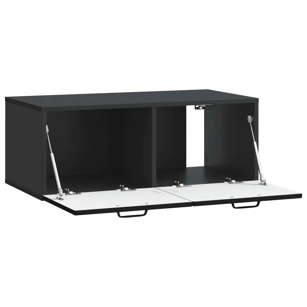 Mobile Porta TV da Muro Nero 78,5 x 41 x 30 cm