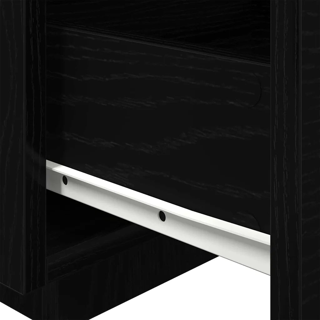 Armadio da Notte Rovere Nero 40 x 39 x 37 cm Legno multistrato 863070