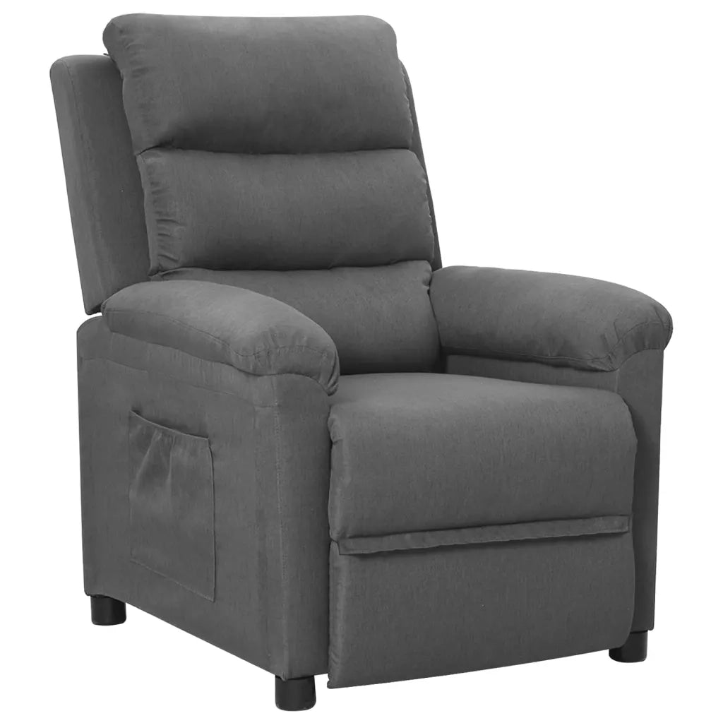 Poltrona Reclinabile Grigio Chiaro in Tessuto cod mxl 6983
