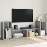 Mobili TV Muro 2pz-Set di 2 Credenza per TV sospesa Grigio Cemento 75x30x50 cm Legno Multistrato