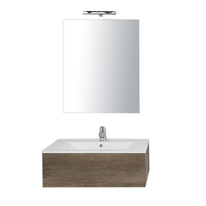 Composizione bagno sospesa da 80 cm serie unika olmo naturale