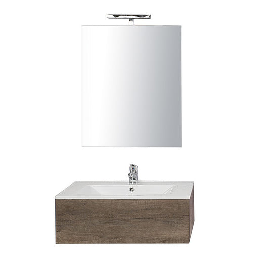 Composizione bagno sospesa da 80 cm serie unika olmo naturale