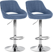 Set di 2 sgabelli da bar tessuto Milet C 8