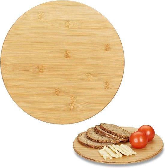 piatto rotativo per servizio di formaggi, salumi e antipasti, Ø 32 cm, con disco rotante, naturale
