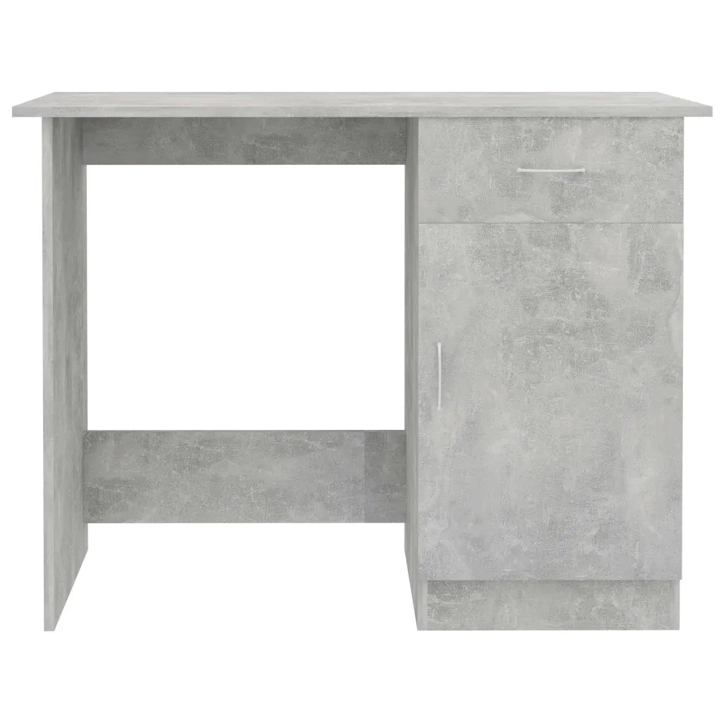 Scrivania-Scrivanie per ufficio e studio-Scrittoio Grigio Cemento 100x50x76 cm in Legno Multistrato 673502