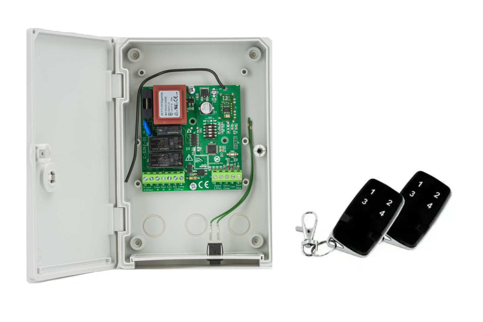 KIT COMANDO SERRANDE KIT S104 EVO + 2 TR BETTY 4CH - RC NORTON AUTOMAZIONE