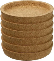 Onderzetti per bicchieri - 6 pezzi - Colore naturale - Gomma naturale