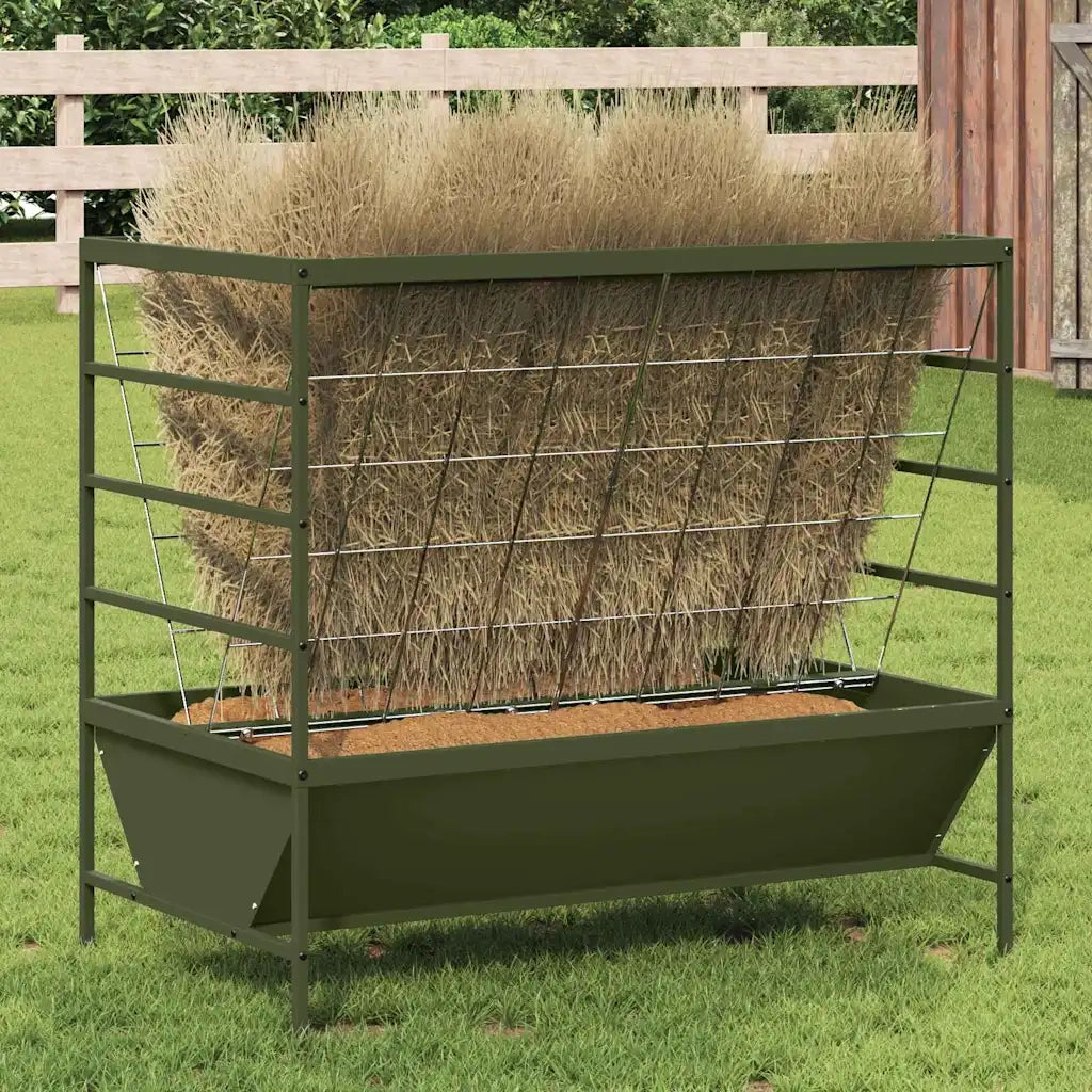 Mangiatore per Bestiame Verde oliva 100 x 60 x 90 cm CFW6531812