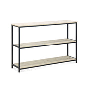 Libreria industriale in metallo e effetto legno, 3 livelli, 120cm,