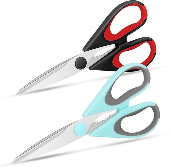 Pacco di 2 coltelli da cucina in acciaio inossidabile - taglieri antiscivolo - resistente all'acqua calda del lavastoviglie - manico morbido - design ergonomico