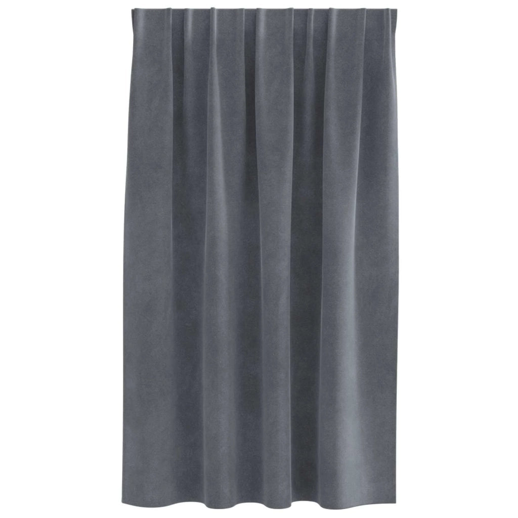 Tende oscuranti 2 pcs Grigio chiaro 140 x 140 cm Velluto 4107288