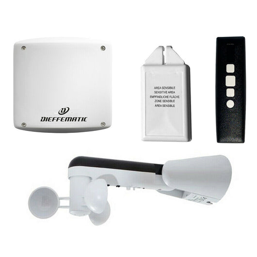 KIT SET PER DUE 2 MOTORI CON SENSORE VENTO LUCE PIOGGIA TENDA TENDE DA SOLE KITP