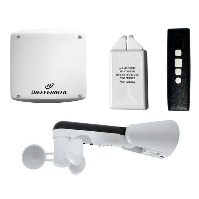 KIT SET PER DUE 2 MOTORI CON SENSORE VENTO LUCE PIOGGIA TENDA TENDE DA SOLE KITP