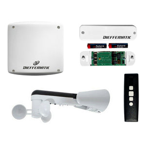 KIT CENTRALE SENSORE VENTO LUCE VIBRAZIONE TELECOMANDO TENDA TENDE DA SOLE KITER