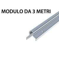GUIDA BINARIO MODULO DA 3 METRI A CEMENTARE TONDO 20 MM 904 SCORREVOLE