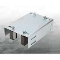 PIASTRA GUIDA REG. CON 4 OLIVE CUFFIA NYLON BIANCO 462PL PER CANCELLO SCORREVOLE