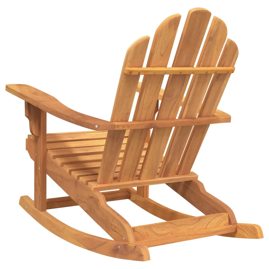 vidaXL Sedia Dondolo Adirondack da Giardino 79x100x103cm Massello Teak