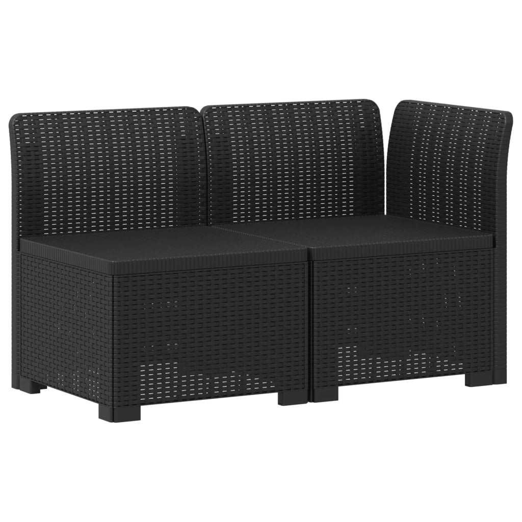 Divano da Giardino a 2 Posti con Cuscini Aspetto Rattan PP 8011925