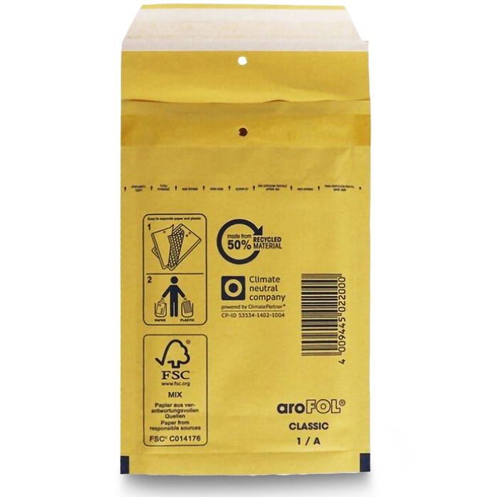 Buste per Spedizioni 10 Pezzi Imbottite Pluriball Gialle Dimensioni 18 x 16,5cm