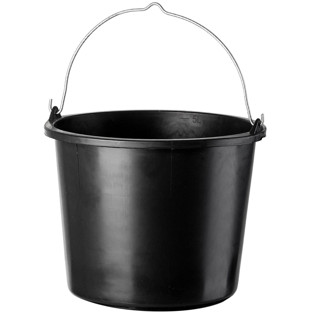 Secchio da costruzione KADAX 5L, secchi in plastica resistenti per uso domestico e giardinaggio, confezione da 15 pezzi