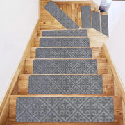 Tappeti antiscivolo per scale in legno - 4 pacchi - tappeti per scale - adesivi - 8x30 pollici riciclabili - tappeti antiscivolo per scale - tappeti con texture a spazzola - tappeti di sicurezza - facile da installare - per scale in legno interne