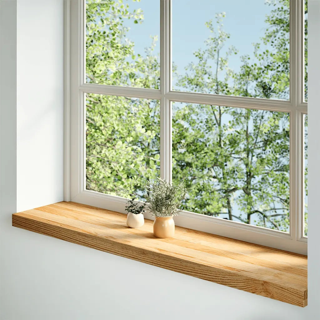 Davanzali 2 pz Marrone Chiaro 110x25x2cm Legno Massello Rovere CFW3147489