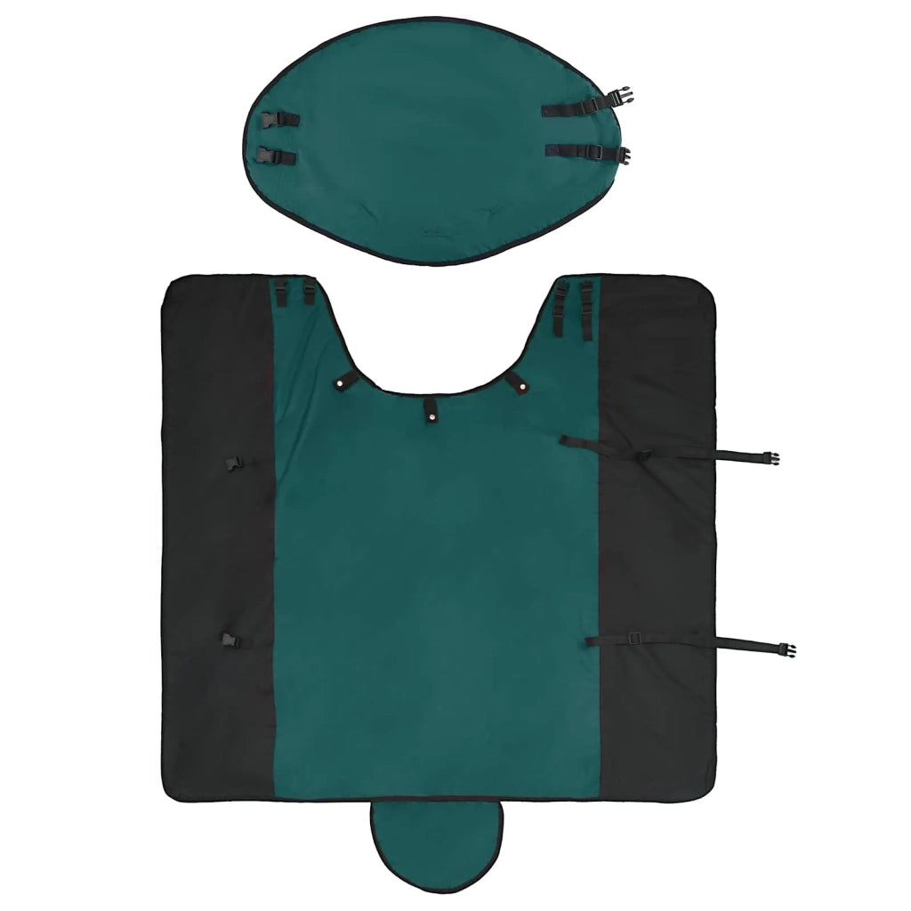 Coperta per Cavalli Verde Scuro e Nero 75 cm Poliestere CFW3818546