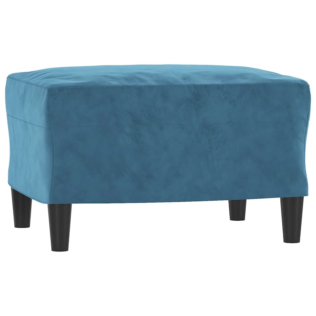 Set di Divani 3 pz con Cuscini Blu in Velluto 3202229