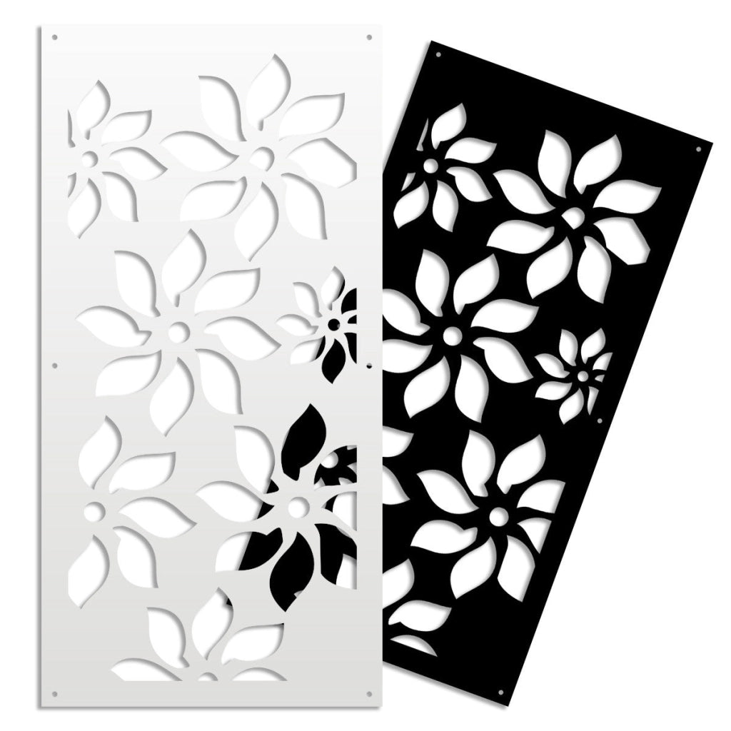 SUNFLOWERS - Pannello in PVC traforato - Parasole Misura: 73x148 cm, Colore: nero