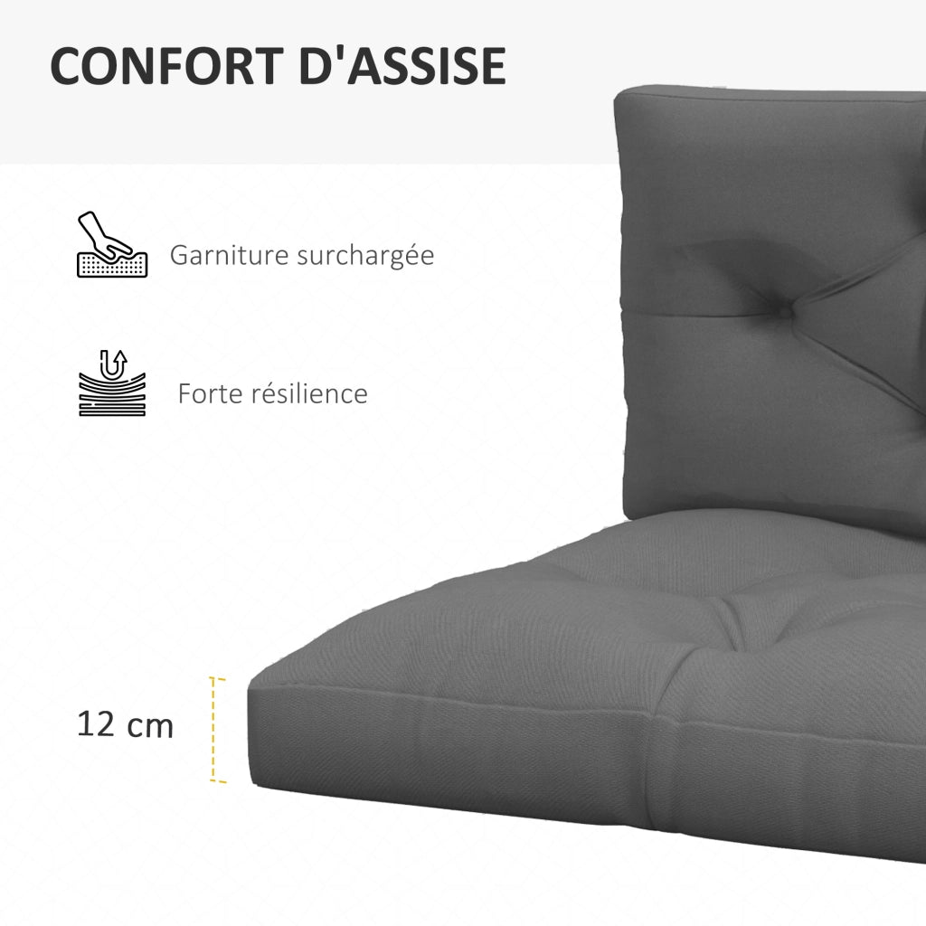 Cuscini per Divano ¨C zephmum ¨C Grigio 120x80x12 cm