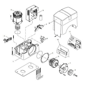 MOTORE BENINCA' 9686297 RICAMBIO ORIGINALE AUTOMAZIONE AUTOMATISMI GARANZIA