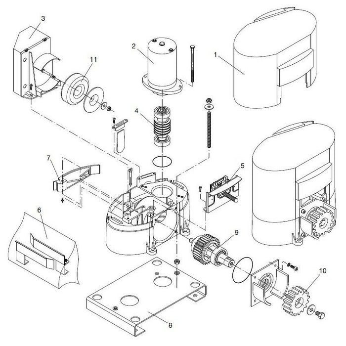 MOTORE BENINCA' 9686359 RICAMBIO ORIGINALE AUTOMAZIONE AUTOMATISMI GARANZIA