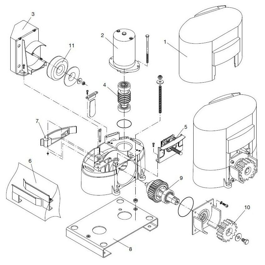 MOTORE BENINCA' 9686359 RICAMBIO ORIGINALE AUTOMAZIONE AUTOMATISMI GARANZIA