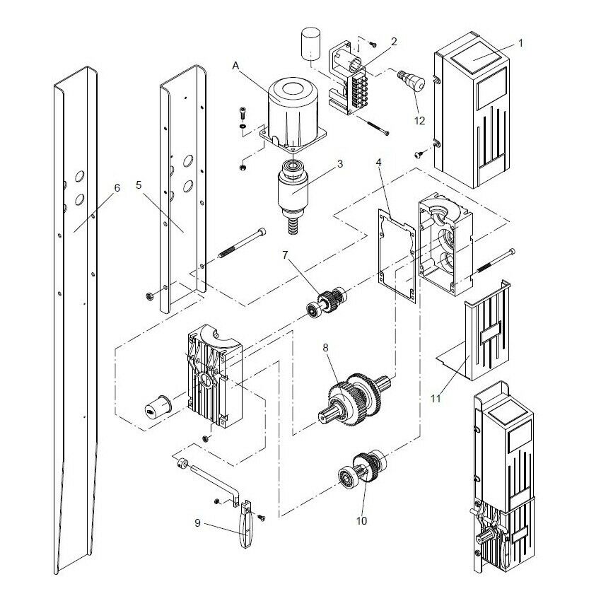 ALBERO MOTORE BENINCA' 9686008 RICAMBIO ORIGINALE AUTOMAZIONE AUTOMATISMI NUOVO