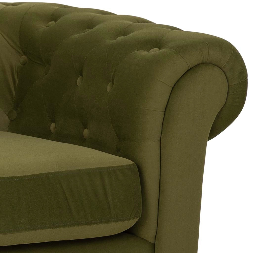 Divano verde 160x82x76h cm